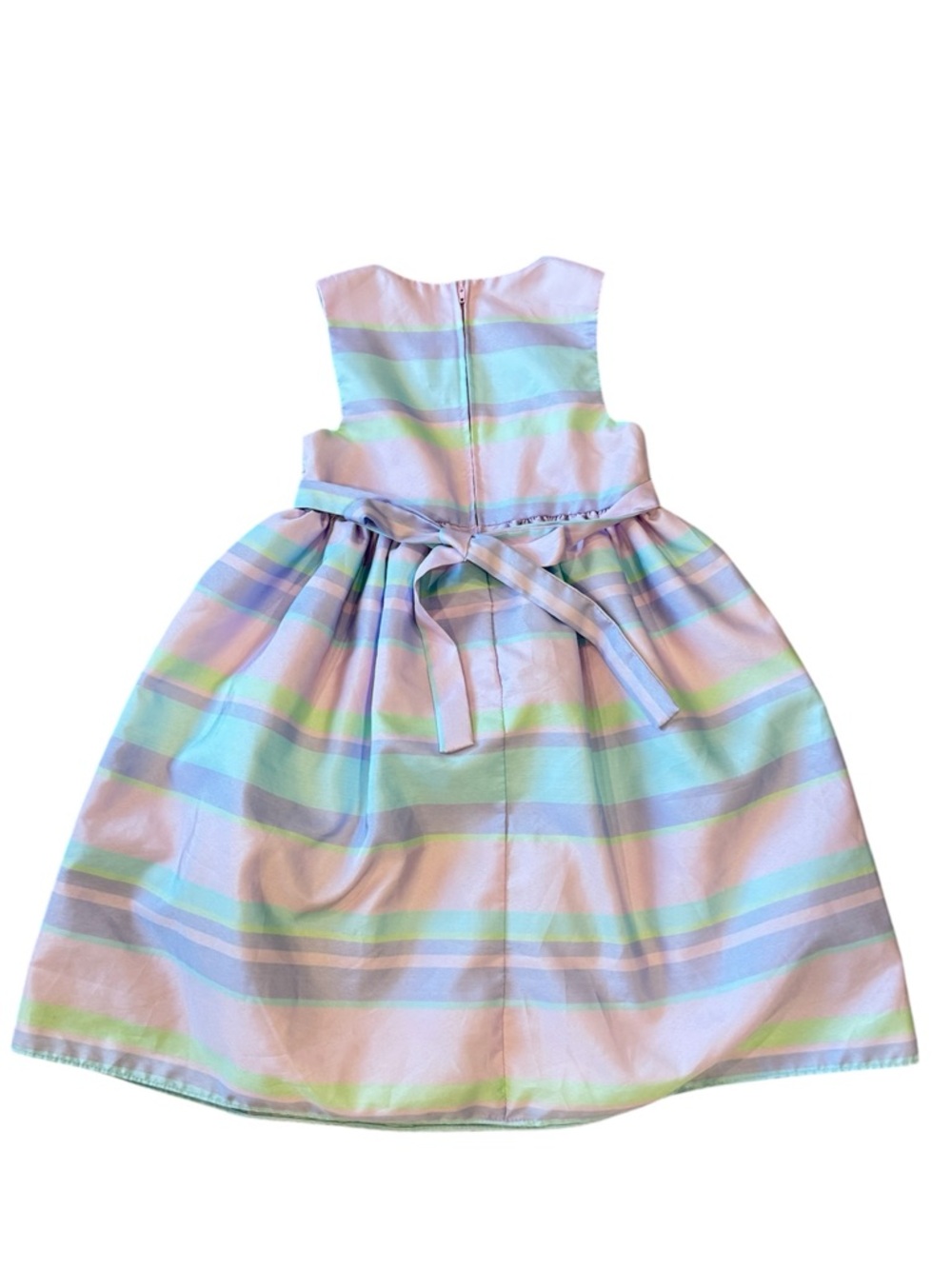 Sophie Rose sleeveless pastel colored stripe girls dress size 6
